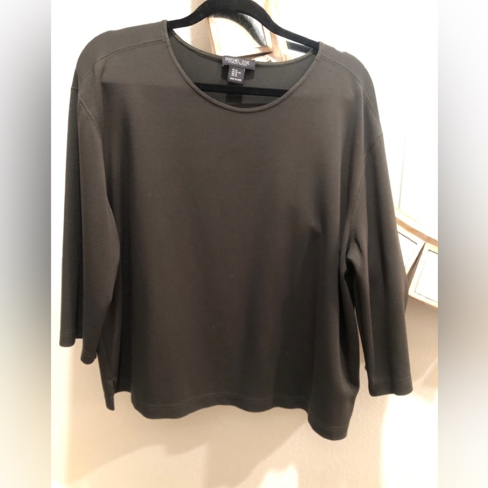 Rachel Zoe Olive Boxy 3/4 Sleeve Top